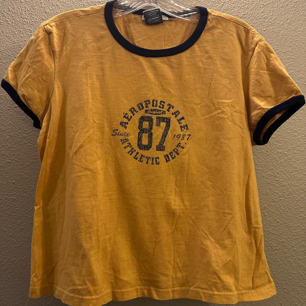 Aeropostale Yellow Graphic Tee